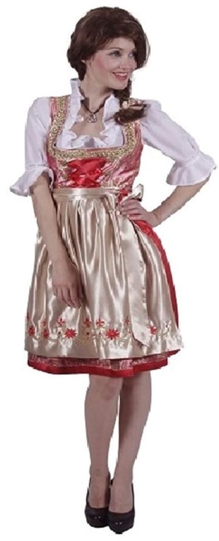 Trachten Dirndl EMMA goud-rood - maat 48.