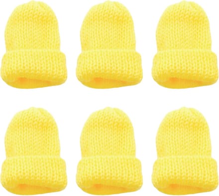 Set van 6 kleurrijke gebreide eierwarmers voor ontbijt