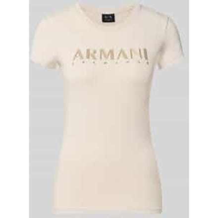 slim fit T-shirt met labelprint