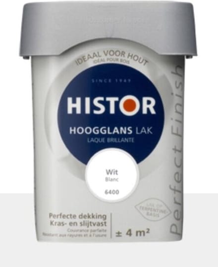Histor Perfect Finish Lak Hoogglans 0,25 liter - Wit