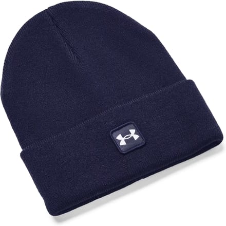 Under Armour HALTIME BEANIE Heren Muts - Navy - Wit