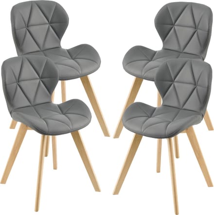 Eetkamerstoel Almhult 81x57x49 cm set van 4 grijs