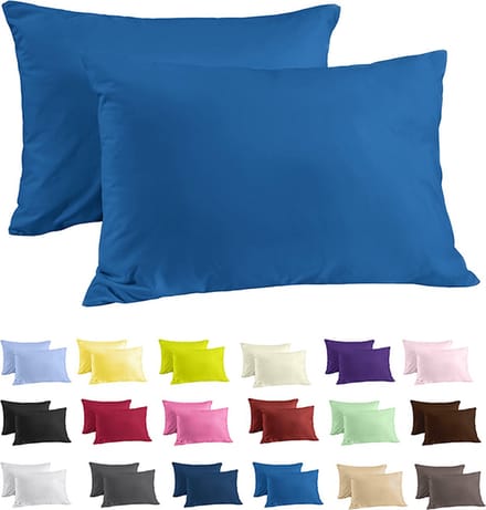 Zavelo Katoen Kussenslopen Basics Kobalt Blauw (set van 2)-60 x 70 cm (standaard)