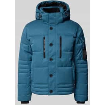 Tom Tailor - Pufferjas met afneembare capuchon - Maat L - real teal blue