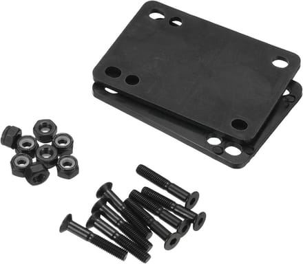 Skateboard Riser Pads & Montageschroeven Set – 3mm Schokabsorptie voor Longboard & Cruiser