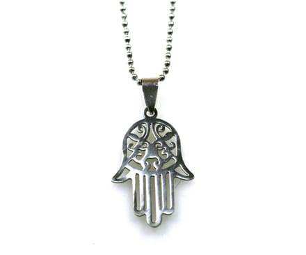 IbizaMen - RVS ballachain hamsa handje. (75CM) UNISEX