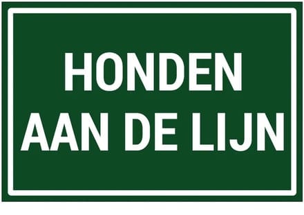 Honden aan de lijn sticker | 30 x 20 cm