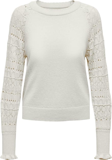 ONLY - Pull - Maat XS - Vrouwen - wit - katoen