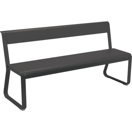 Fermob - BELLEVIE bank met rugleuning - 42 drop mat - zwart