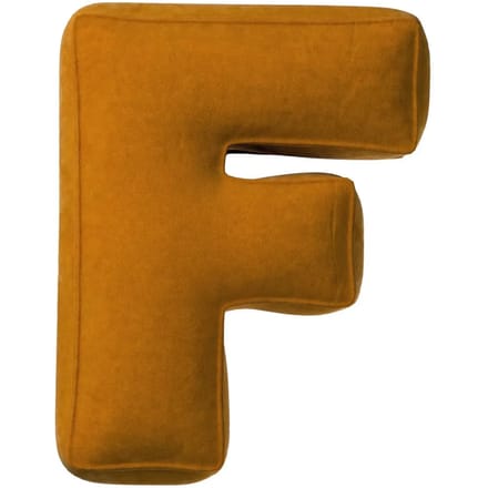 Kussen letter f Yellow Tipi Posh Velvet