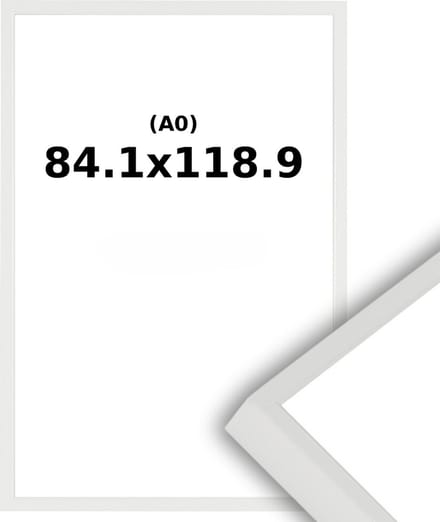Wissellijst Wit A0 - 84,1 x 118,9cm - Ontspiegeld Acrylite - Professional