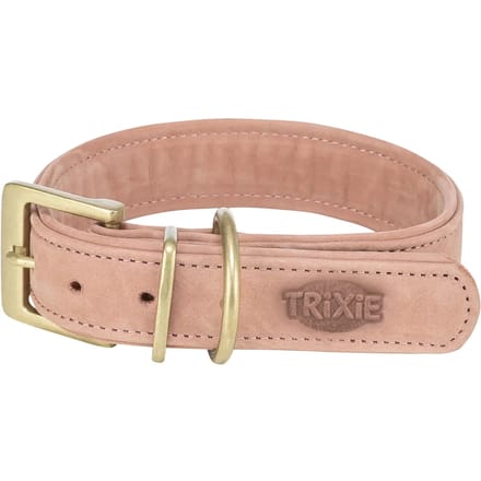 Hondenhalsband van echt leer Trixie