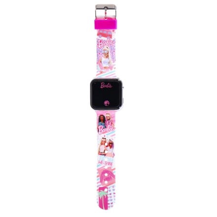 Disney 5-DIS032 Barbie Kinderhorloge met LED Display voor datum en tijd - Roze