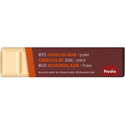 Prodia Reep Chocolade Wit Praline 20x35g Revogan