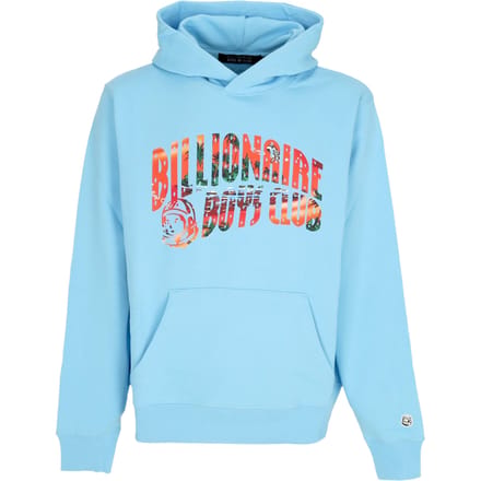 Mannen Tropical Island Fill Arch Logo Popover Hoodie Blue