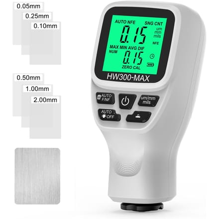 02000UM Diktemeter Zeer nauwkeurige LCD digitale autofilmdiktemeter Autolakcoating wit