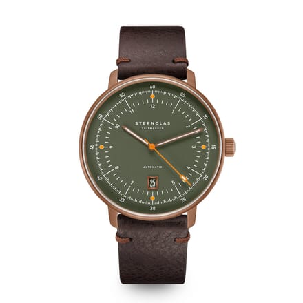 Sternglas Hamburg Pro Automatic Dark Green Bronze S02-HP35-VI17 horloge