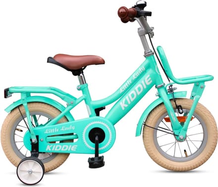 Kinderfiets Kiddie FunGirl met voordrager 14'' Turquoise