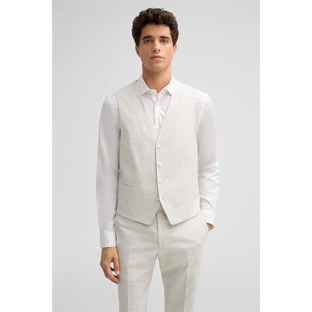 Gilet Gyl, crème gemêleerd
