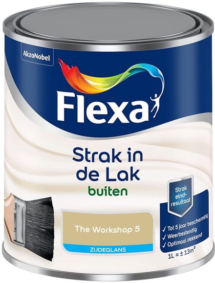Flexa - Strak In De Lak Buitenlak Zijdeglans - The Workshop 5 - Mengverf - 1 L