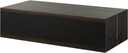 MASSIVMOEBEL24.DE BEAMS #75 salontafel donkerbruin gelakt massief hout eik 152x70x40 cm (BxTxH)
