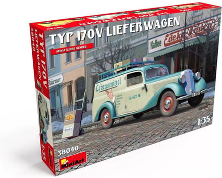 MiniArt Modelbouwpakket Militaire voertuigen - 38040 TYP 170V Lieferwagen Plastic - 1:35 - Modelbouw