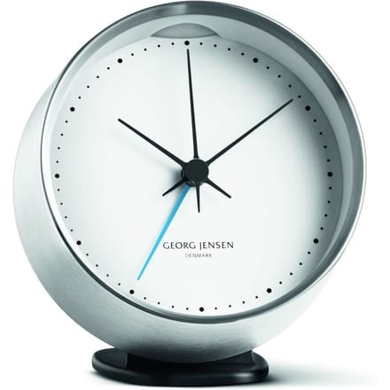 Georg Jensen Henning Koppel wekker - roestvrij staal / wit