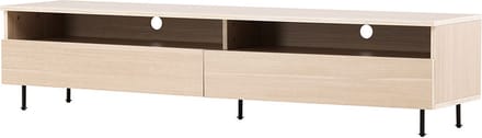 Navarra TV-meubel 2 laden, 2 planken whitewash.