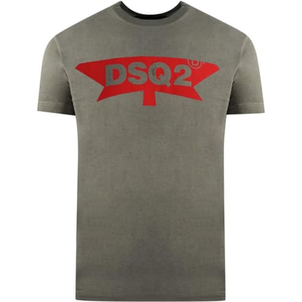 DSquared2 Heren Vet Logo T-Shirt (Grijs)