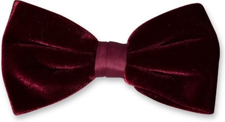 E.L. Cravatte Strik - Fluweel - Bordeauxrood - Velvet Vlinderdas