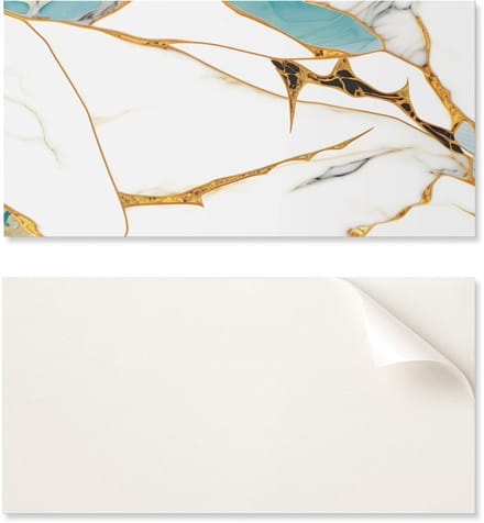Zelfklevend vinylpaneel 120x60 cm met elegant marmerpatroon en nerven.