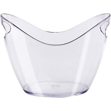 Transparante Plastic IJsemmer 4L Opberg Houder voor Wijn Champagne en Bierflessen white