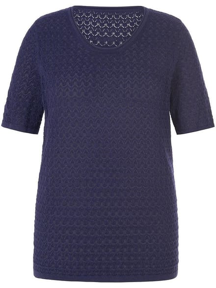 Trui ronde hals Van Anna Aura blauw