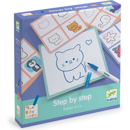 DJECO eduludo tekenkaarten babydieren & co 4 jr+