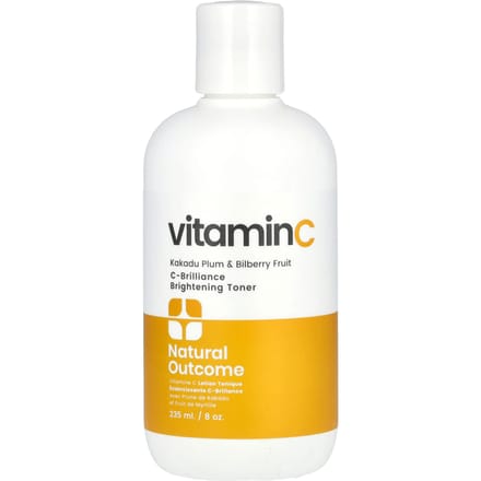 Natural Outcome, Vitamin C, C-Brilliance Brightening Toner, fragrance-free, 235ml (8oz) white