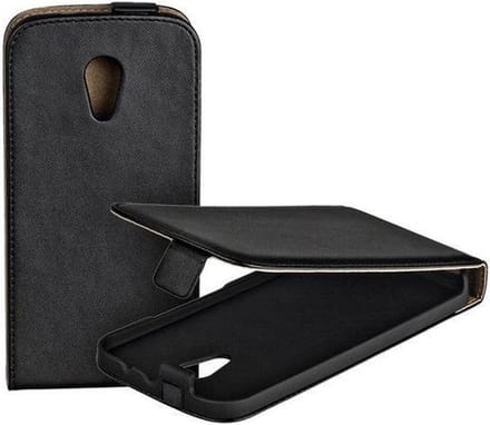 Eco-Leather Zwart Motorola Moto G 2014 Flipcase case hoesje