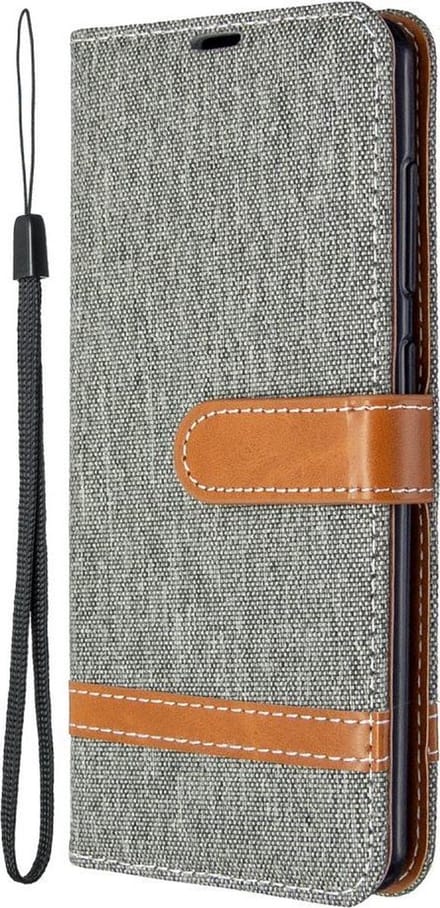 Coverup Denim Book Case - Geschikt voor Samsung Galaxy A41 Hoesje - Grijs