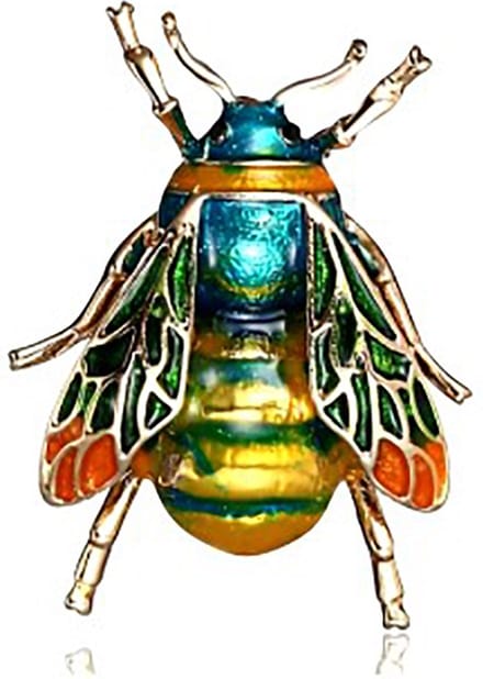 Actie4you® - Handgeschilderde Bij Broche - Broche - Bij - Bee - 27x35mm – Groen