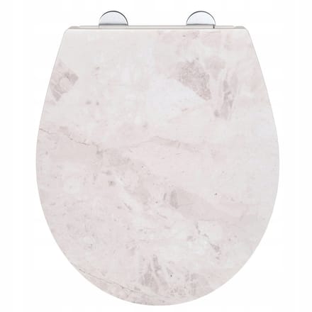 Wenko MARMER Duroplast toiletbril, marmerstructuur, beige