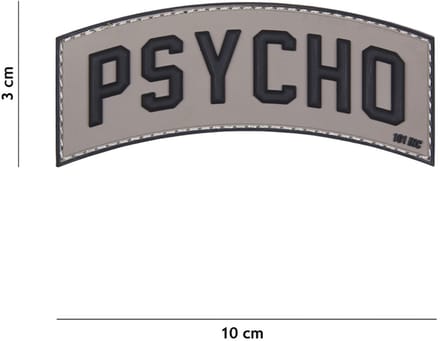 101 Inc Embleem 3D Pvc Psycho Grijs  17068