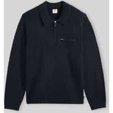 relaxed fit schipperstrui met wol model 'Boulder Quarter-zip'