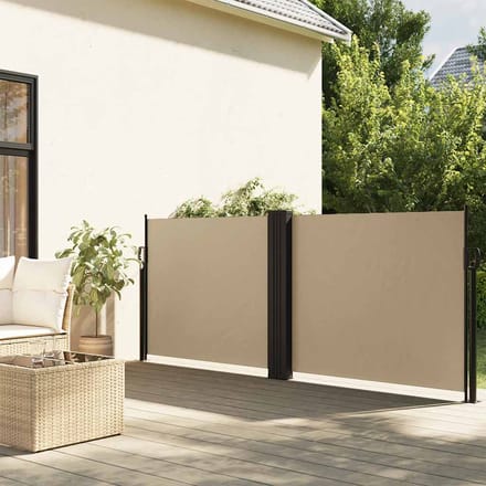 vidaXL Windscherm uittrekbaar 120x600 cm beige