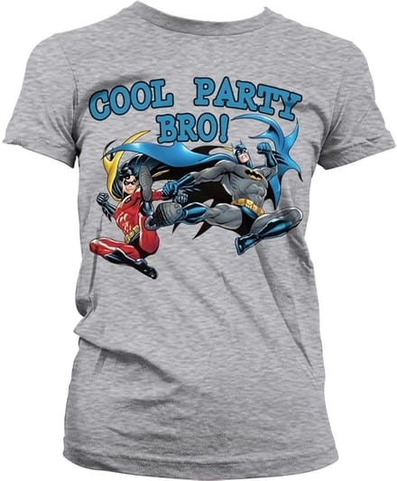 Batman Cool Party Bro! Girly T-shirt voor dames, heather-grijs
