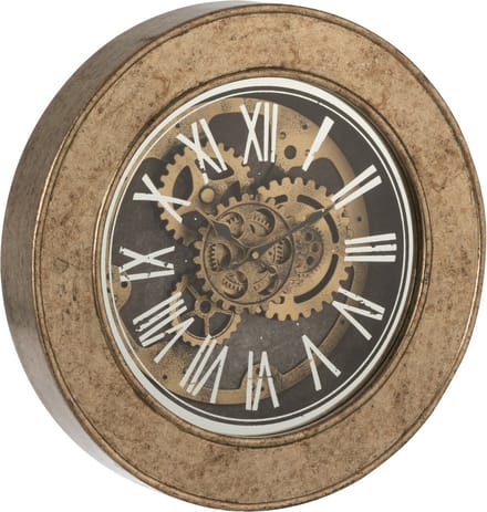 J-Line klok Binnenwerk - hout - goud - Ø 50 cm