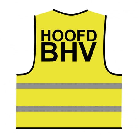 Hoofd BHV hesje geel
