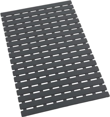 Allecto - Badmat - Anti-slip badmat - 40 x 63 cm - Grijs - Kunststof
