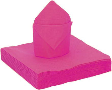 Santex Feest Servetten – 20 stuks – fuchsia – 40 x 40 cm – papier - feestservetten