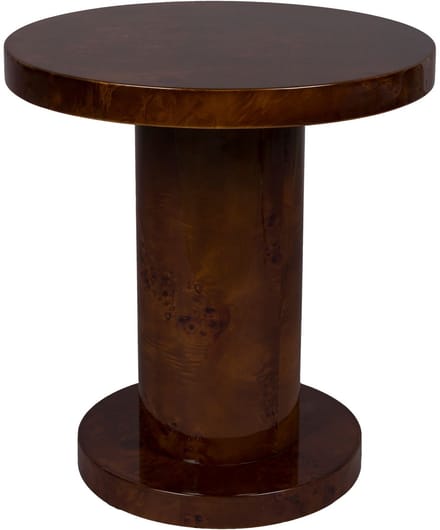 Dutchbone Quinn Bijzettafel Rond 46 cm Walnootkleur - Bruin