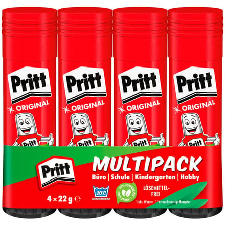 PRITT lijmstift, verpakking van 4, 22 g per stick