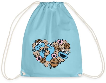 Sesamstraat Hart Met Koekiemonster Gymtas